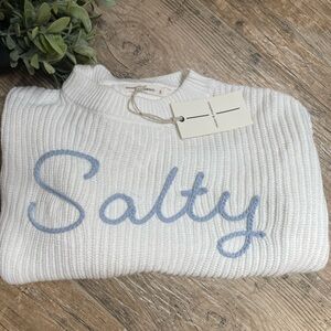 Moon & Madison Sweater Salty Sz Small NWT White